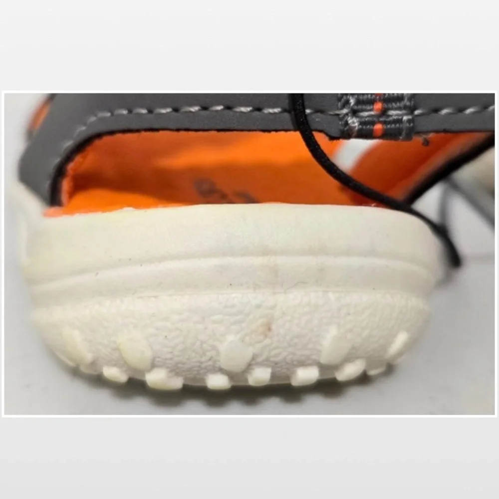 New Falls Creek Shoes Kids Size 5 Toddler Orange Grey Active Sport Sandals NWT